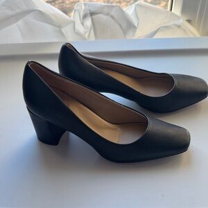 Naturalizer Black Block Heel Pumps